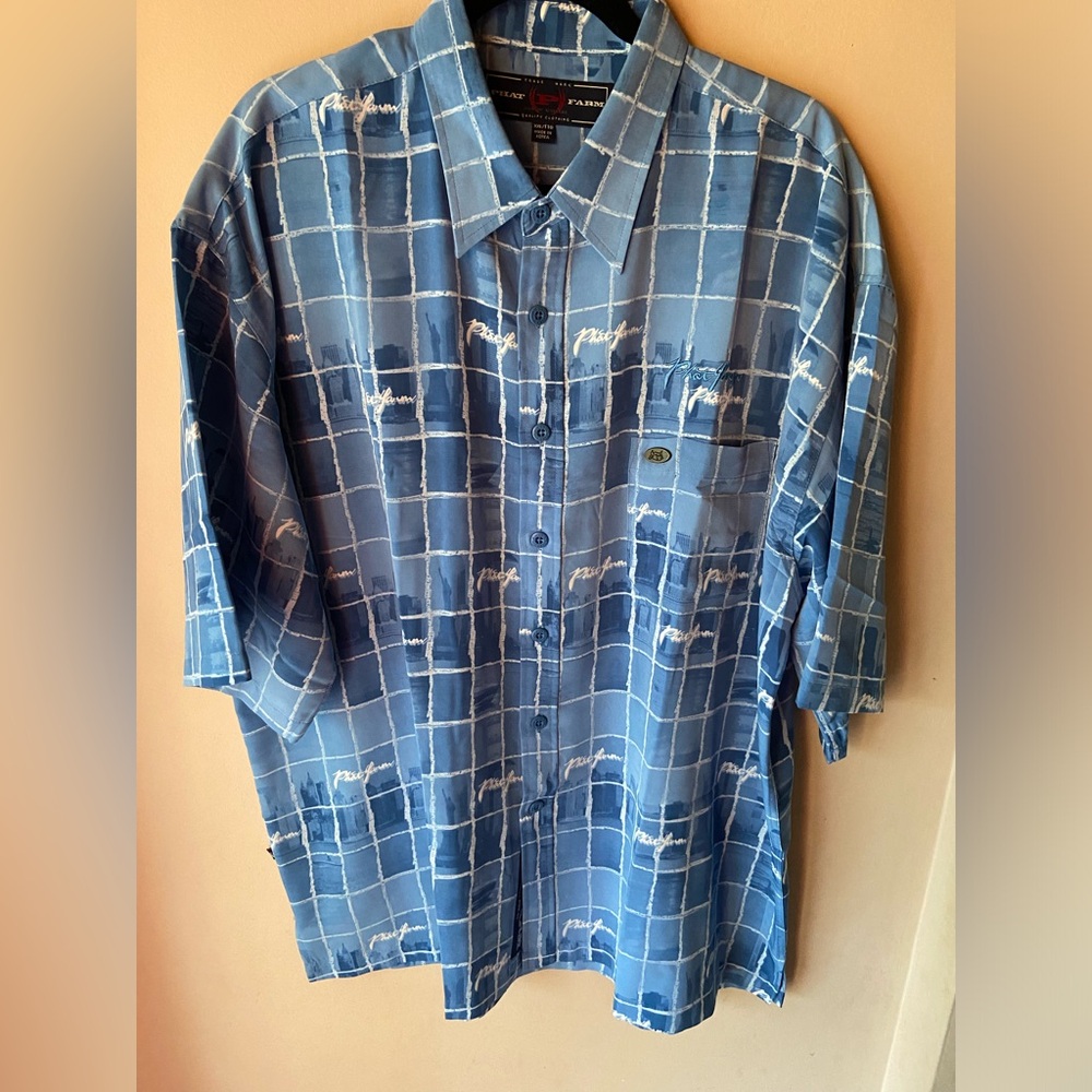 Phat Farm vintage men’s button down collar shirt, XXL, logo part of design
